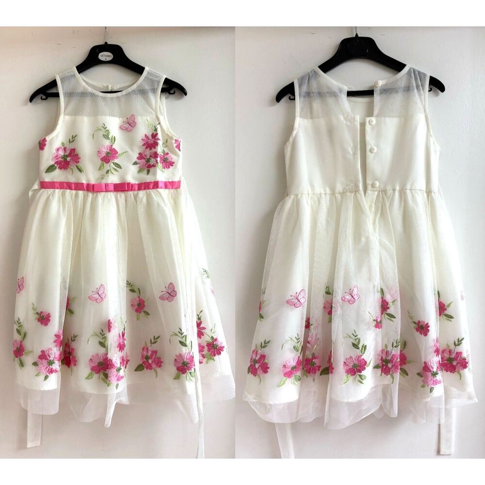 Jona Michelle Girls 6 Dress Bundle Pink White Floral Tulle Cardigan Formal Gown - Picture 3 of 12